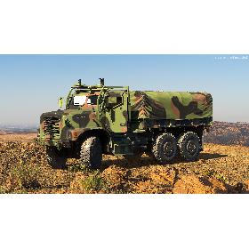 3D Medium Tactical Vehicle 6x6 with Tent Dusty Rigged